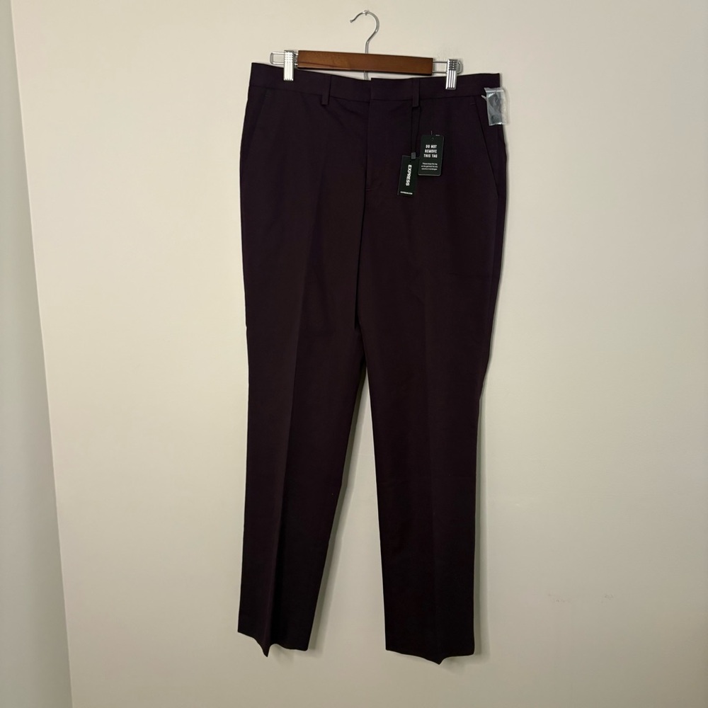 NWT Express Women's Dark Purple formal career pants Trousers 31 x 32 school